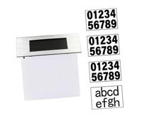 Operitacx Plaque Adresse Solaire LED Étanche pour Maison Éclairage Extérieur Automatique Panneau Numéro de Porte Lumineux Installation Facile et Blanc