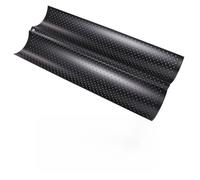 Operitacx Plaque de Cuisson Perforée Noire en Acier Inoxydable 2 Slots Design Ondulé pour Français Pratique et Facile à Nettoyer Cuisine