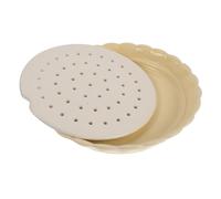 Operitacx Plat Vapeur en Céramique Rond Double Couche avec Trous D'aération Détachable pour Fruits de Mer Cuisine Domestique Facile à Nettoyer