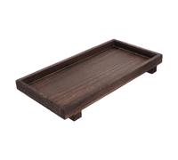 Operitacx Plateau Décoratif Surface Lisse Quatre Pieds Robustes en Bois Marron pour Organiser Bougies et Plantes pour Organiser Bougies et Plantes Au-Dessus de Meuble de Salle de Bain ou