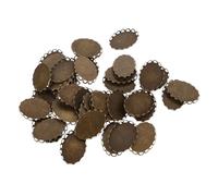 Operitacx Plateaux Ovales à Cabochons en Cuivre Ancien 40 Pcs 18x25 Mm pour Création Bijoux DIY Accessoire Vintage Épingles à Cheveux Artisanat Style Traditionnel