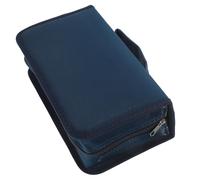 Operitacx Pochette de Rangement pour CD et DVD en Tissu Mercerisé, Grosse Capacité 128 Pièces, Texture Lisse et Poignée Portable, Maison Voiture