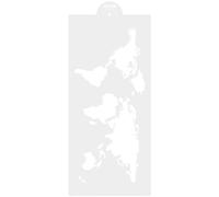 Operitacx Pochoir pour gâteau - Carte du monde, 34,7 x 15,7 cm