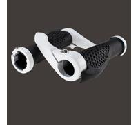 Operitacx Poignée de Guidon Vélo Corne de Guidon Ergonomique PC et Fibre de Verre Blanc, Installation Fixe et Sûre, pour VTT et Vélo Fixed Gear