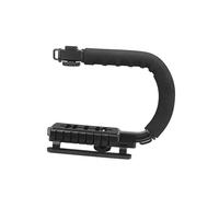 Operitacx Poignée Stabilisatrice U avec Triple Griffe Porte-Accessoires Support Antidérapant et Mousse Ergonomique pour Caméras DSLR et Caméscopes