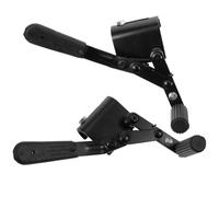 Operitacx Poignées de Frein pour Fauteuil Roulant 1 Paire, Leviers de Frein Manuel en Métal et Plastique Noir, Fixation par Vis à Trous Supérieurs et Inférieurs, Accessoire de Remplacement