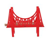 Operitacx Pont de Train Double Niveaux Amovible pour Garçons Filles Accessoires Compatibles Grandes Marques Assemblage Simple pour Jeux Créatifs Maison École