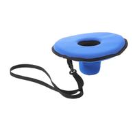 Operitacx Porte-Boissons Flottant pour Piscine en Néoprène Bleu, Léger et Non Gonflable, Vacances et Activités Nautiques avec Laisse Solide