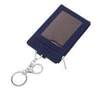 Operitacx Porte-cartes D'identité Multifonction en Pu et Métal avec Porte-clés, Design Moderne et Portable, pour Bureau et Accès Bus