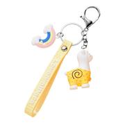 Operitacx Porte-clés en Pvc Forme Alpaga Jaune Créatif et Mignon, Pendentif Suspendu pour Décoration de Paquet et Présent Original pour Clés de Voiture Plusieurs styles