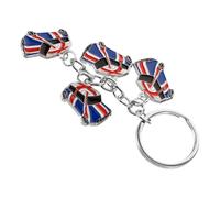 Operitacx Porte-clés et Design Bijou en Alliage de Zinc Drapeau Britannique Style Simple de Voiture pour Présents D'anniversaire et Accessoires Rétro