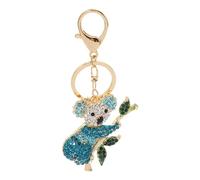 Operitacx Porte-clés Léger et Résistant Koala en Alliage de Zinc Décoratif avec Cristaux Bleus Accessoire Créatif pour Paquet ou Porte-clés pour Femmes et Filles