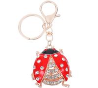 Operitacx Porte-clés pour Femmes en Alliage Rouge Motif Sept Points, Accessoire Créatif et Élégant pour Suspendre Paquet ou Clés, Présent Original
