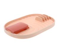 Operitacx Porte-ustensiles Pliable pour Couvercles et Cuillères Support de Rangement Multifonction pour Cuisine Évite Saletés Couvercle Cuillère Pelle Baguette Rose