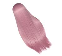 Operitacx Postiche Longue Synthétique Rose Pastel, Fibres Résistantes la Chaleur, Densité Élevée, Style Lisse -long pour Femmes et Cosplay, Accessoire Cheveux Naturel et Confortable, 1