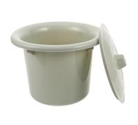 Operitacx Pot de Chambre Adulte en Plastique avec Couvercle Anti-odeurs, Urinoir Portable Unisexe Grosse Capacité, Bassin de Lit Ergonomique Vert pour Usage Maison, Voyage et Réutilisable