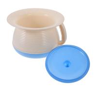 Operitacx Pot de Chambre pour Garçon et Filles 2 L en Plastique Pp avec Couvercle Hermétique Bleu, Bassin de Lit Portable et Seau à Urine Domestique, Urinoir Réutilisable Adapté pour Bébé