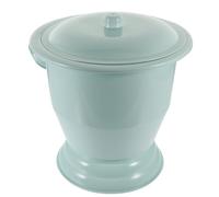 Operitacx Pot de Chambre pour Garçon et Filles avec Couvercle Hermétique, Seau à Urine Bleu Antidérapant 23x23,7 Cm, Urinoir Portable pour Femmes Enceintes, Personnes Âgées et Usage