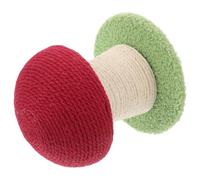 Operitacx Poteau à Griffer pour Chat Résistant à l'usure Rouge Forme Champignon en Sisal Griffoir Vertical pour Chats D'intérieur et Chatons
