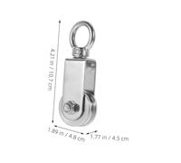 Operitacx Poulie de Acier Inoxydable U Forme de U pour Câble Poulie Élévation Robuste à Haute Capacité pour Corde et Traction pour Câble Métallique