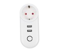 Operitacx Prise Murale Intelligente Wifi avec Double USB Commande à Distance Prise Européenne pour Chargeur de Téléphone Compatible