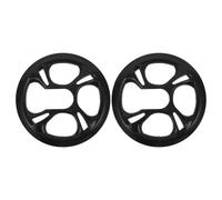 Operitacx Protège-Plateau Fixation 5 Trous en Plastique Noir de Vélo 42 Dents 2pcs pour Manivelle VTT Installation Facile