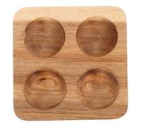 Operitacx Rangement Œufs en Bois d'Acacia à 4 Emplacements Plateau à Œufs pour Armoire Réfrigérée et Plan de Travail Organisateur et Présentoir Cuisine