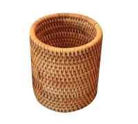 Operitacx Récipient De Rangement En Rotin Tissé Main Pour Cérémonie Du Thé Six Gentlemen Pot À Crayons Et Organiseur Polyvalent Pour Bureau Et Maison
