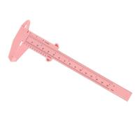Operitacx Règle Coulissante pour Sourcils 150 Mm en Plastique Rose, Pied à Coulisse à Double Échelle Précis, Outil Portable de Mesure pour Maquillage Permanent et Microblading, Accessoire