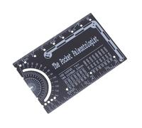 Operitacx Règle de Poche Métrique en Métal Robuste, Outil D'ingénierie Mécanique Compact, Échelle Graduée pour Ingénieur Civil, Rapporteur Précis pour Mesures et Calculs Terrain, Gadget