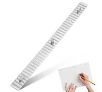 Operitacx Règle De Positionnement À 3 Broches Pour Animation Peg Bar Pour Dessin Artistique Outil De Fixation De Papier Avec Graduations Claires Portable 10.04 in