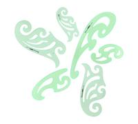 Operitacx Règle Géométrique à Dessiner en Plastique Vert Léger Set de 6 Gabarits Multifonctions pour Dessin Technique et Peinture Modèles de Dessin Précis pour Étudiants et Artistes