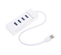 Operitacx Répartiteur USB 3.0 4 Ports en Abs, Compact et Prêt à L’Emploi, pour Ordinateur Portable, Bureau et Voyage D’Affaires