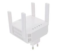 Operitacx Répéteur WiFi 300 Mbps à 4 Antennes pour Maison Et Bureau, Amplificateur De Signal sans Fil 2,4 Ghz, Extension De Gamme Réseau, Blanc Euro, Compatible 220-240v
