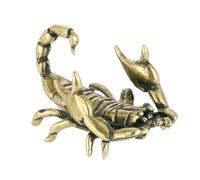 Operitacx Repose-Stylo Statue De Prospérité Richesse Reste De Calligraphie Petite Statue De Scorpion Feng Shui Porte Stylo Calligraphie Chinoise Écriture Chinoise Métal Bureau Laiton