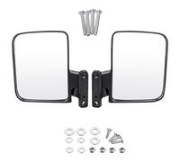 Operitacx Rétroviseur Latéral Large Angle de Vue pour Voiturette de Golf Résistant à L'usure en Pp et Verre pour Réduire Angles Morts, 1 Set Noir