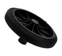 Operitacx Roue de Poubelle Extérieure Noire en Plastique et Caoutchouc | Bacs 80l 100l 120l 240l, Roulement Plus Silencieux, Usage en Maintenance et Espaces Publics Couleur Aléatoire