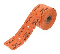 Operitacx Rouleau De 500 Billets De Tombola Doubles pour Événements Billet De Loterie Orange Numéroté Consécutivement Coupon De Boisson pour Fêtes De Carnaval Collectes De Fonds Récompenses
