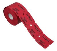 Operitacx Rouleau De 500 Billets De Tombola Doubles pour Événements Billet De Loterie Rouge Numéroté Consécutivement Coupon De Boisson pour Fêtes De Carnaval Collectes De Fonds Récompenses