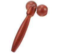 Operitacx Rouleau de Massage Facial en Bois Double Boule Grand Format, Masseur Manuel Visage et Corps, Outil de Soin Peau pour Femmes, Massage Détente Visage, Cou et Épaules