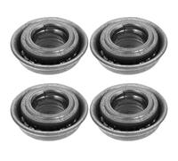 Operitacx Roulements de Fourche pour Fauteuil Roulant 4 Pièces, Palier de Tige Argenté, Roulement à Rouleaux de Direction, Accessoire de Support D’essieu pour Mobilité et Transport