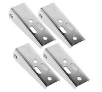 Operitacx Roulettes à Inoxydable Acier en 4pcs pour Plastique Meubles et Rigides Silencieuses Fixation Verticale, Support Stable pour Bureau Cuisine