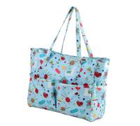 Operitacx Sac de Rangement Tricot Multifonction Capacité Importante Organiseur Robuste pour Maison Voyage et Bureau Sac Fourre-tout à Main Oxford pour Crochet et Laine
