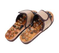 Operitacx Sandales de Massage Cailloux Stimulation des Points Acupression pour Hommes et Personnes Âgées Confortables et Souples Usage Intérieur et Extérieur