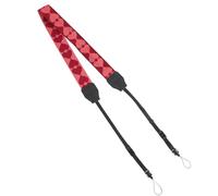 Operitacx Sangle à Appareil Photo Portable Polyester Tressé Imité Cuir Rouge Ajustable et Durable pour Utilisation Confortable Autour Du Cou Épaule