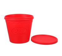 Operitacx Seau à Pop-corn en Silicone Rouge Épaissi, Récipient Alimentaire Pratique et Facile à Transporter pour Snacks et Glaces Lors de Soirées Cinéma ou Fêtes