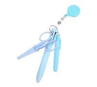Operitacx Set Daccessoires pour Badge Infirmier avec Stylo à Bille Surligneur et Ciseaux Pliants Porte Badge Rétractable Flexible pour de Santé
