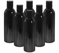Operitacx Set de 6 Flacons de Lotion Vides 250ml en Pet et Pp, Bouteilles de Voyage Portables Noires, Étanches et Faciles à Nettoyer, Voyage Activités en Plein Air