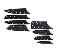 Operitacx Set de 8 Protège-couteaux en Plastique Noir Trous pour Drainage Rapide, Protection L'usure et Rangement Sécurisé pour Couteaux Cuisine