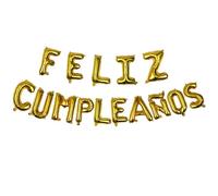 Operitacx Set de Ballons Feliz Cumpleanos pour Décoration D'anniversaire en Film Aluminium, Longue Durée, Pratique, sans Corde, pour Fête D'anniversaire Garçon et Filles